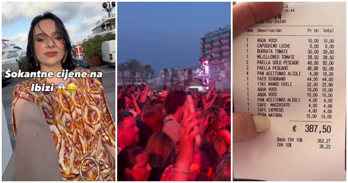 Nina Skočak objavila video s Ibize, iznenadila Hrvate cijenama: Ručak po osobi 100 €