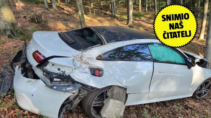 FOTO Misterij na Sljemenu: Slupao AMG od 70.000 eura, skinuo tablice i ostavio auto?!