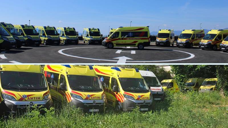 Tik pred izbore predstavili nova vozila Hitne pomoći. Tri mjeseca kasnije još uvijek stoje na livadi