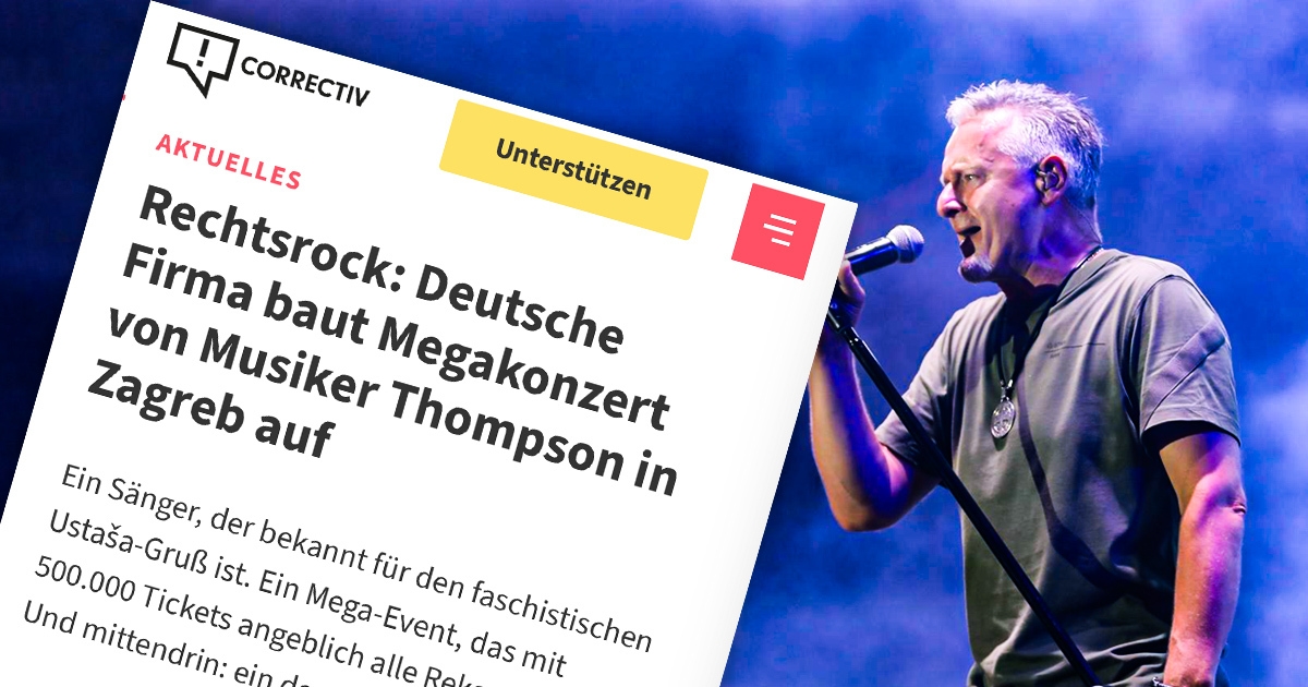 Njemački list: Thompson se slika s neonacistima, a naša firma je ključna za koncert