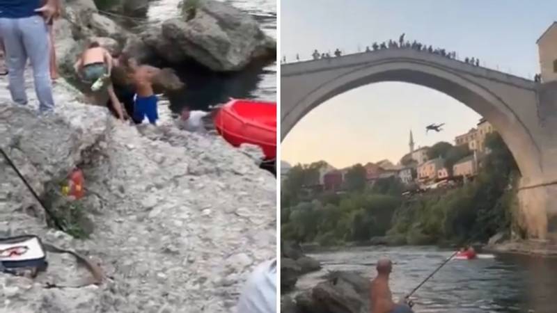 Drama u Mostaru: Strani turist izveo je opasni skok sa Starog mosta, mještani ga istukli