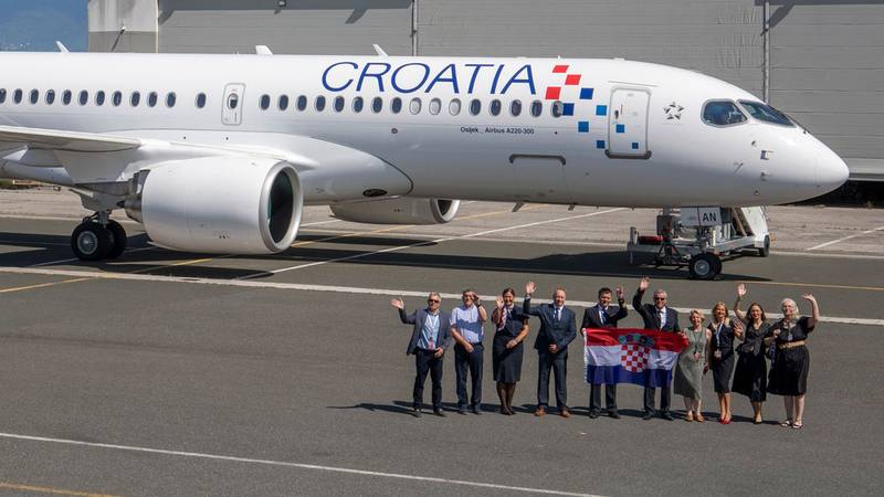 Croatia Airlinesu stigao je peti novi Airbus A220, zove se Osijek