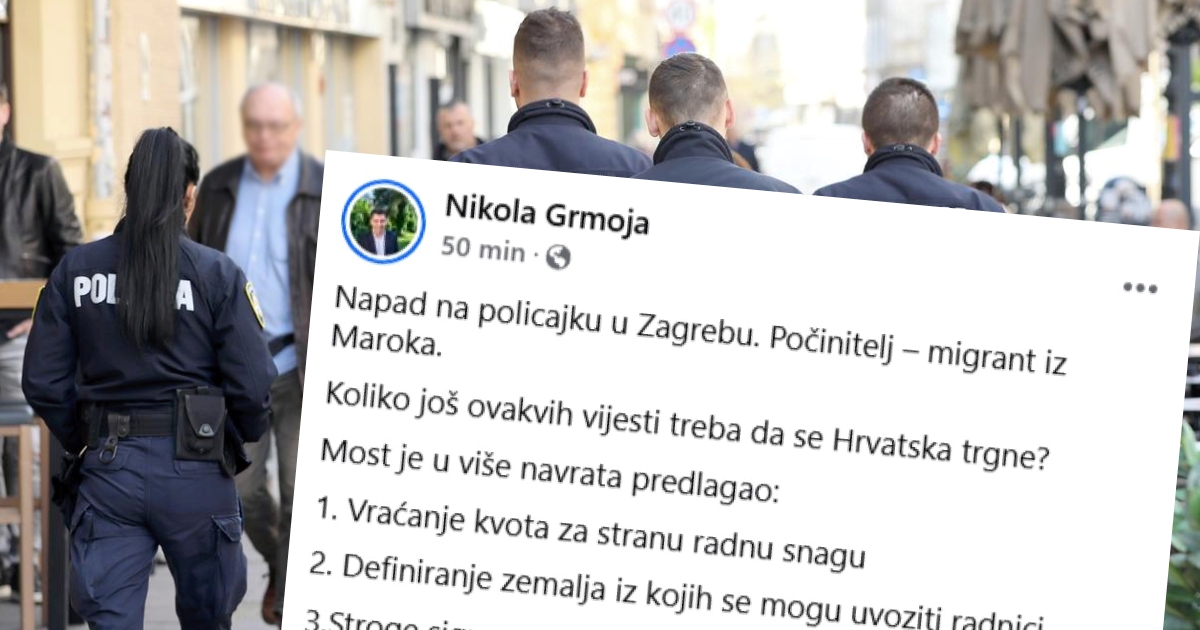 Marokanac napao policajku. Grmoja: Koliko još ovakvih vijesti treba da se trgnemo?