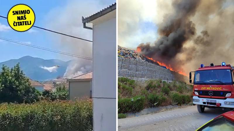 Požar na odlagalištu kod Metkovića je i dalje aktivan