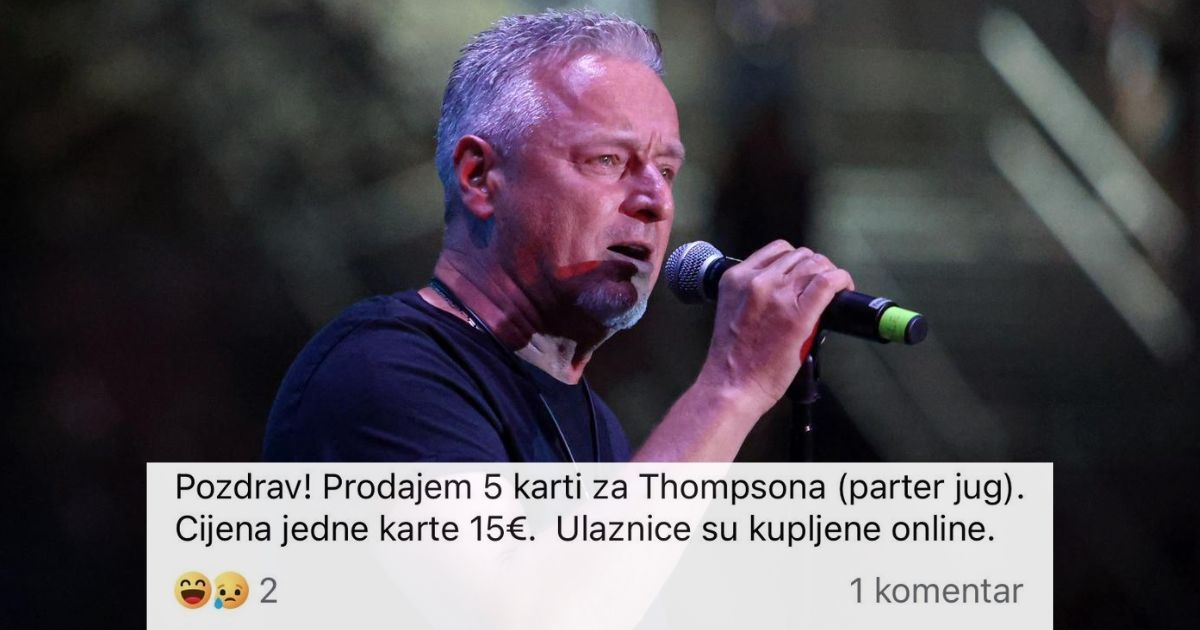 Pogledajte po kojim cijenama se preprodaju karte par dana prije Thompsonova koncerta