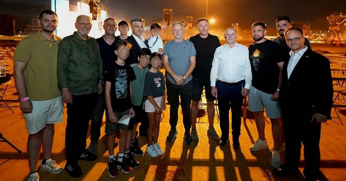Na Thompsonovu generalnu probu došao Plenković s djecom, zajedno se fotografirali