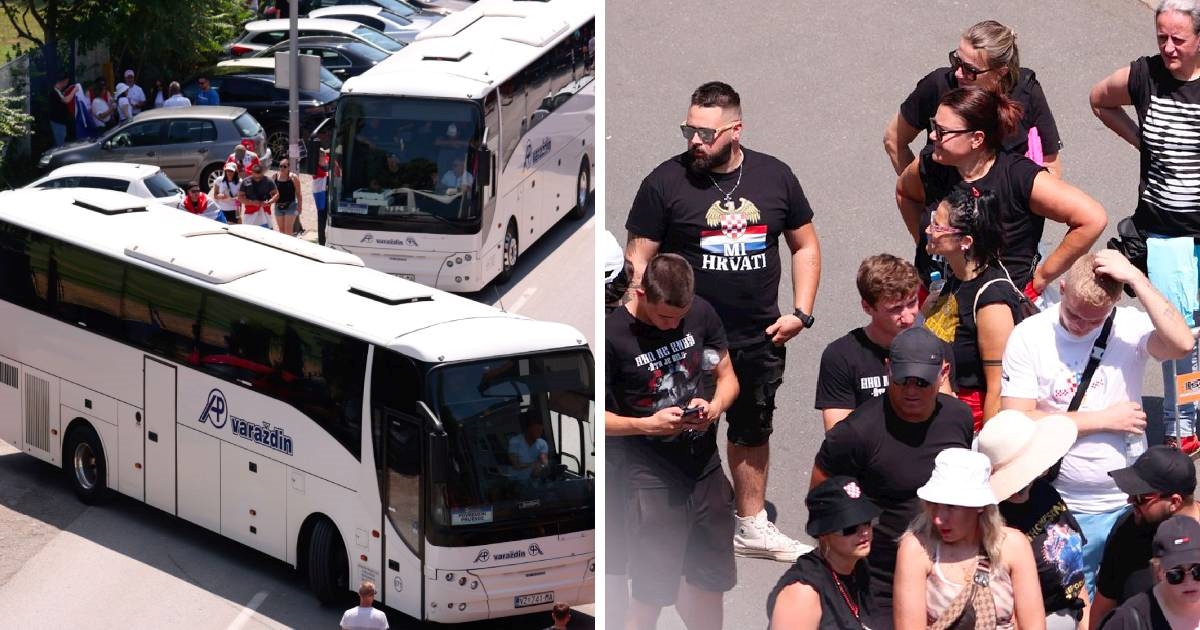 FOTO Pred VIP ulaz stigli autobusi iz Varaždina puni Thompsonovih fanova