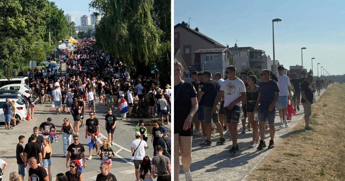 VIDEO Stvaraju se velike gužve oko nasipa, fanovi pjevaju Lijepa li si