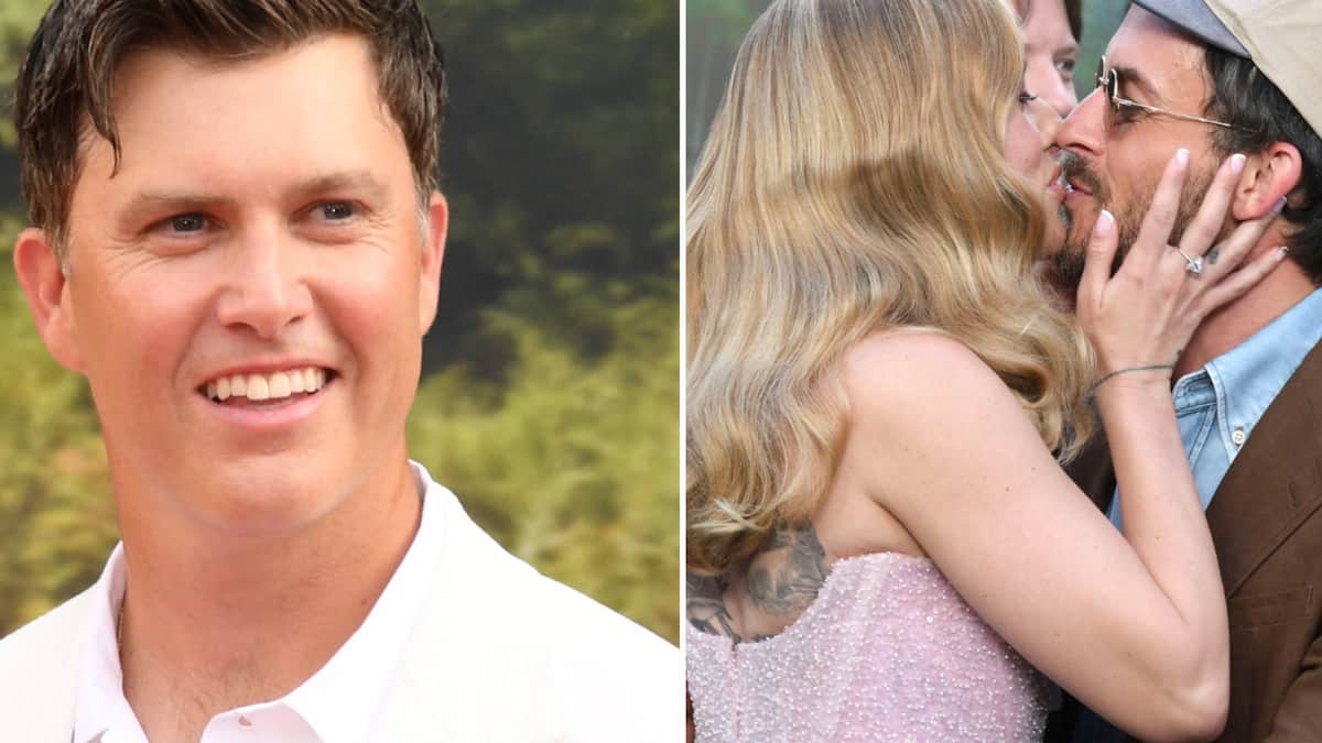 Poljube na crveni tepih: Colin Jost ne vidi prijetnju u Jonathanu Baileyju