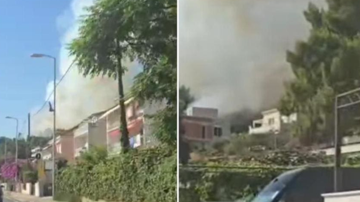 Požar u Podstrani. Vatra i gusti dim prijetili kućama