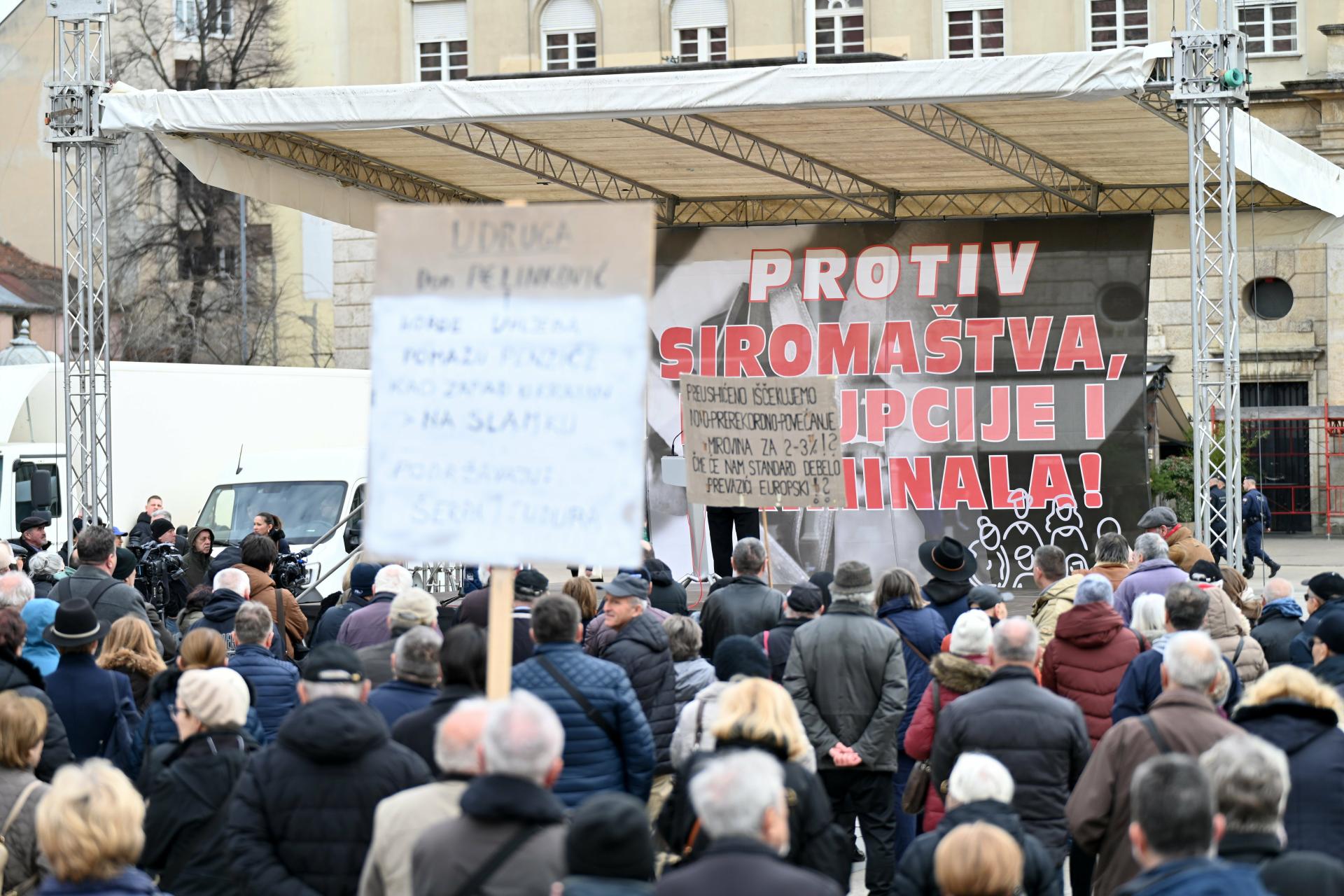 Pobuna predstavnika umirovljenika: ‘Mirovine su stečeno pravo, ne možete nam ih uskratiti‘