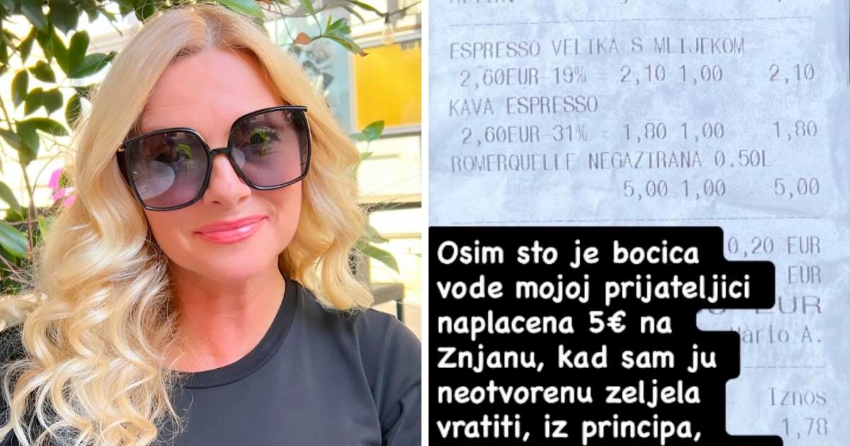 Vlatka Pokos doživjela neugodnu situaciju na Žnjanu, odbila je vodu platiti 5 eura