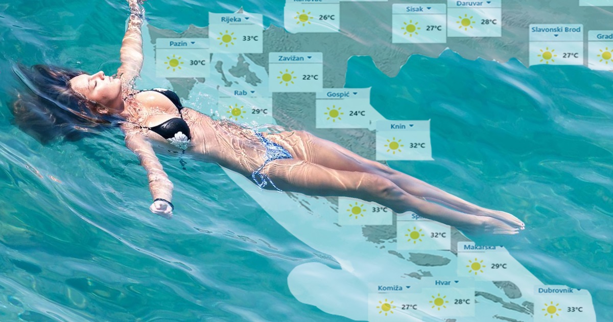 Toplinski val u Hrvatskoj. Pogledajte temperature u 10 ujutro. Dio zemlje ide i do 40