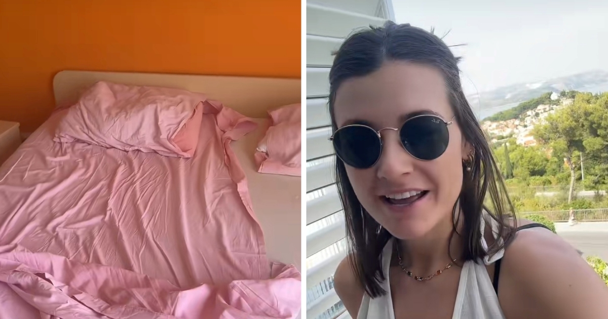 Tiktokerica došla u Hrvatsku, zbunila ju posteljina: “Pretpostavljam da to ovako ide”