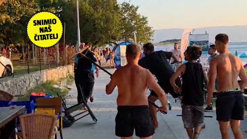 VIDEO Makljaža kod Novog Vinodolskog: Turisti i lokalci se mlatili. Jedan imao grablje!