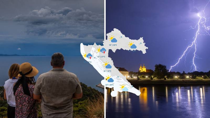 Stižu pljuskovi i grmljavina! Alarmi za cijelu zemlju, moguće bujične poplave, bit će hladnije