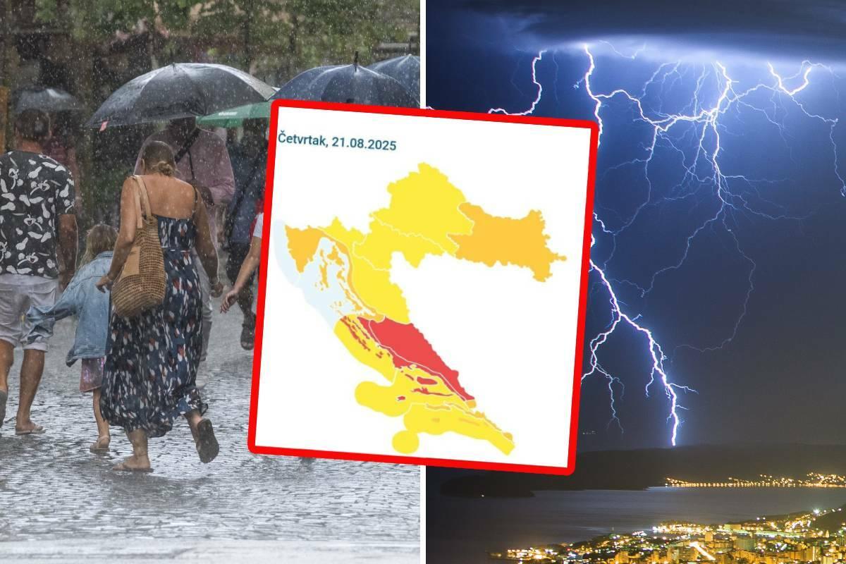 Pripremite se na opasno nevrijeme! DHMZ izdao crveno upozorenje za područje oko Splita i Knina, evo što to znači
