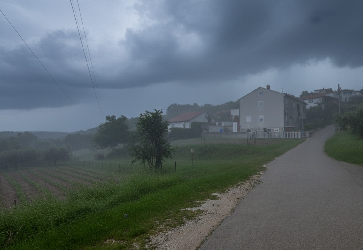 Obilna kiša već pala u dijelovima Istre