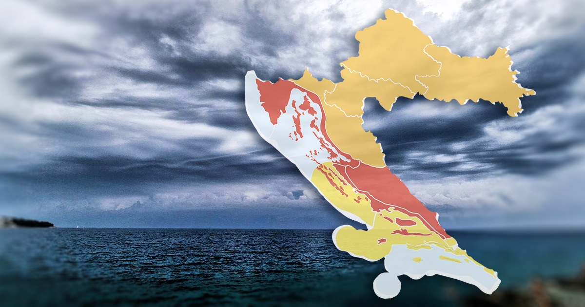 DHMZ upalio crveni alarm za sjeverni i srednji Jadran, nestabilno i u unutrašnjosti