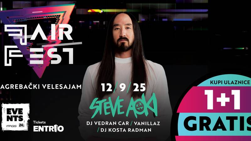 Danas kreće ludilo na Velesajmu, DJ Aoki je spreman ‘razdrmati’ Zagreb na Fair Festu