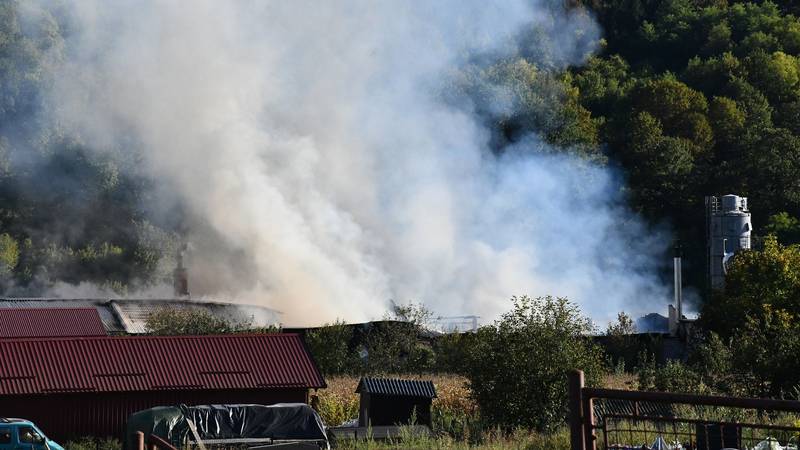 Lokaliziran veliki požar u hali Windor u blizini Pleternice